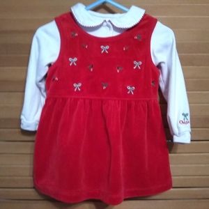 OSHKOSH BABY GIRL JUMPER AND BLOUSE Size 12 months